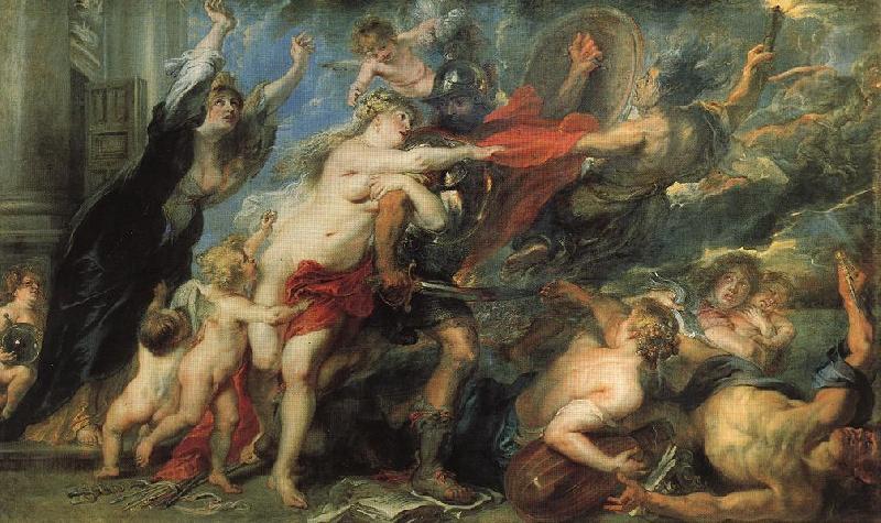 RUBENS, Pieter Pauwel The Consequences of War Germany oil painting art